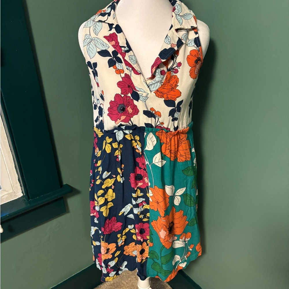 Anthropologie Multicolor Floral Mini Dress